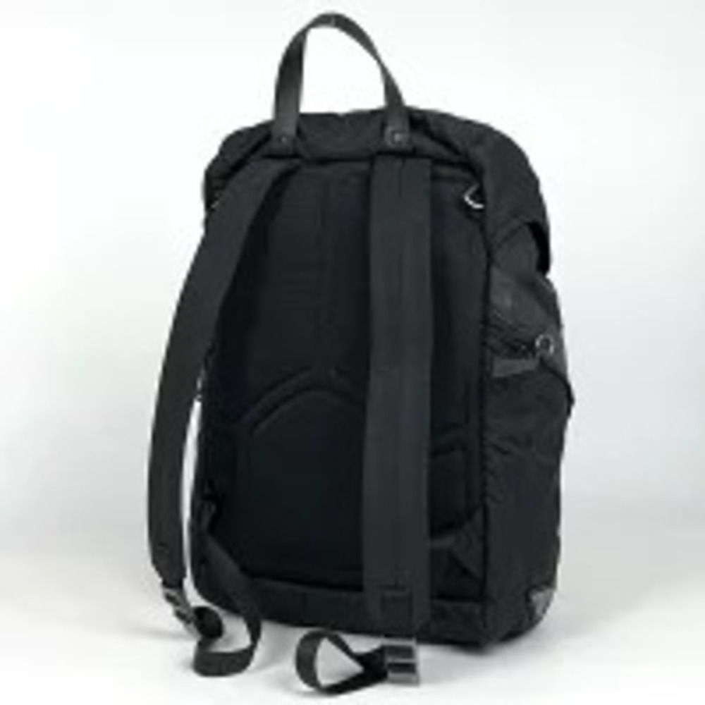 Prada Rucksack Black Backpack Nero Plate Stitched Daypack Black